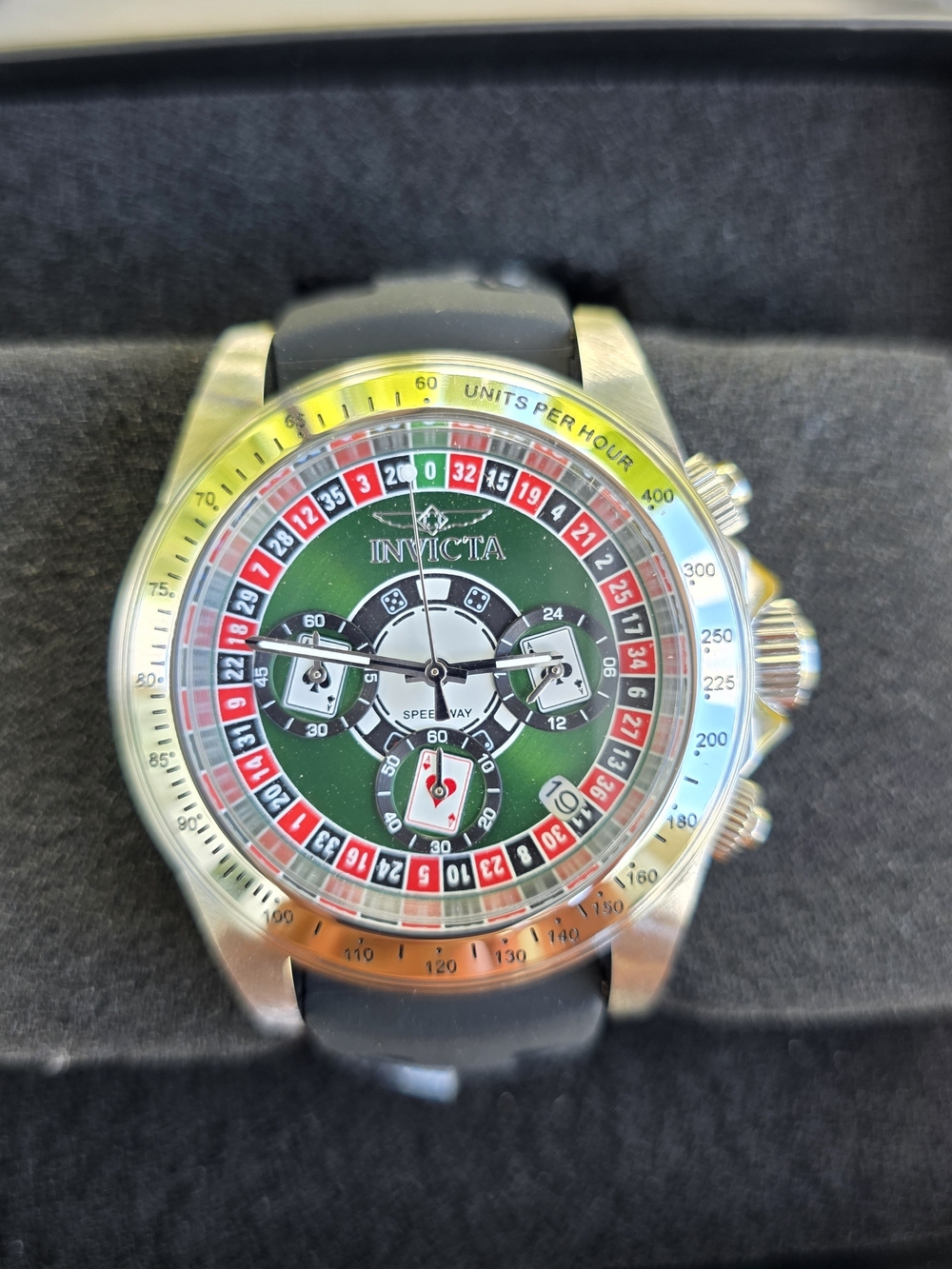 216.  Invicta Speedway Monte Carlo Men's Watch 39.5 Mm Black With Roulette Face